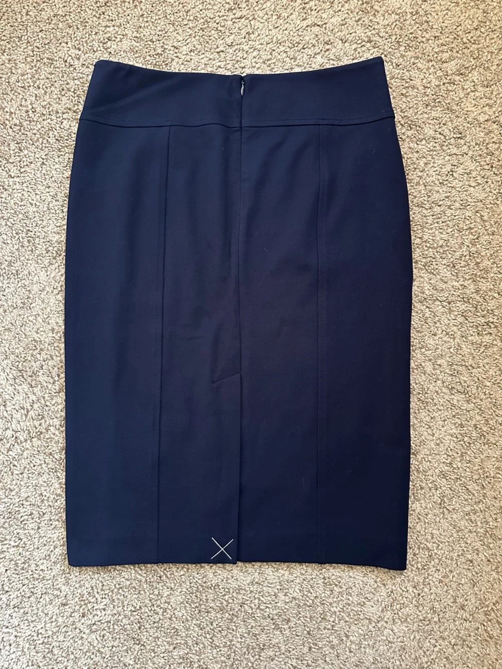 NWT Talbots Navy Pencil Skirt Ponte Stretch